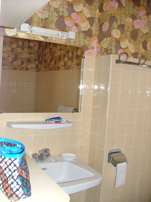 Appartement sur Dinard : Location Vue mer : Cuisine : La salle de bain + WC de la chambre N 1 :